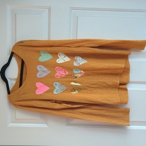 3/$15 - SO Girls Mustard Color Size XL Long-Sleeved Graphic Tee
